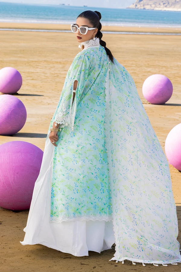 Gul Ahmed 3 Piece Unstitched Embroidered Lawn Suit with Printed Chiffon Dupatta BM-42033