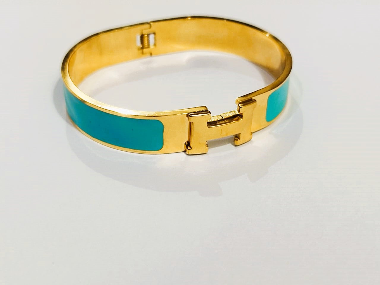 Stainless Steel H Wide Cuff Bangle Bracelet for Women & Girls – Fashion Jewelry Kara