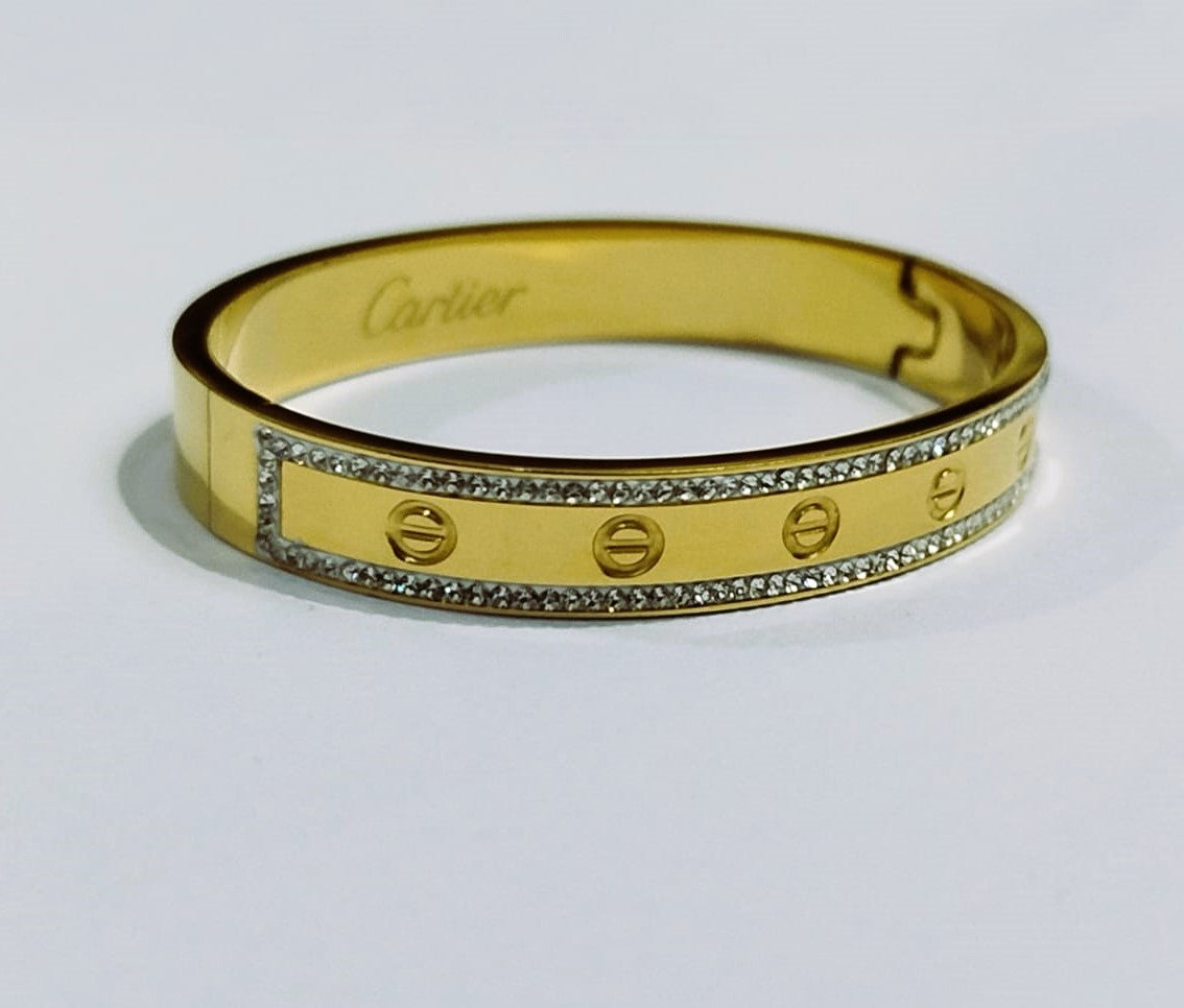 Premium Openable Golden Bangle - Stainless Steel | Elegant & Durable | Mazia Fashion