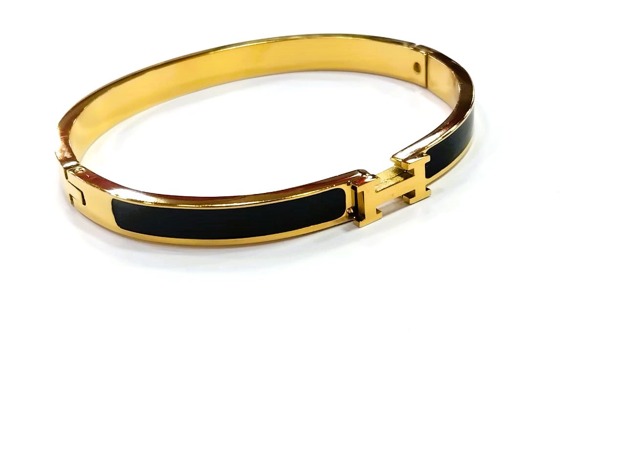 Luxury H Bracelet for Women – Stainless Steel & Natural Shell | Mazia Fashion