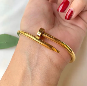 Nail Keel Design Stainless Steel Bangle for Girls – Stylish & Durable | Mazia Fashion