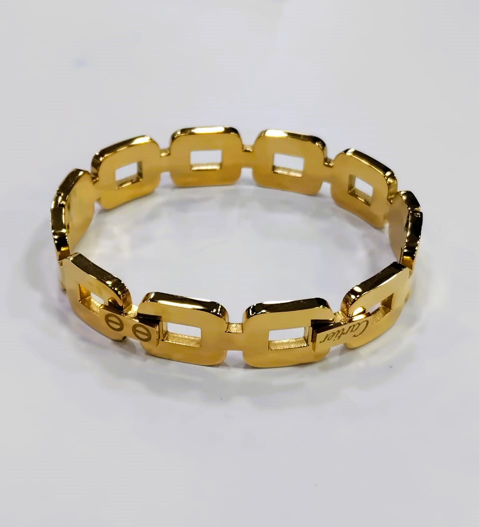 Trendy Golden Bangle – Stainless Steel Bracelet