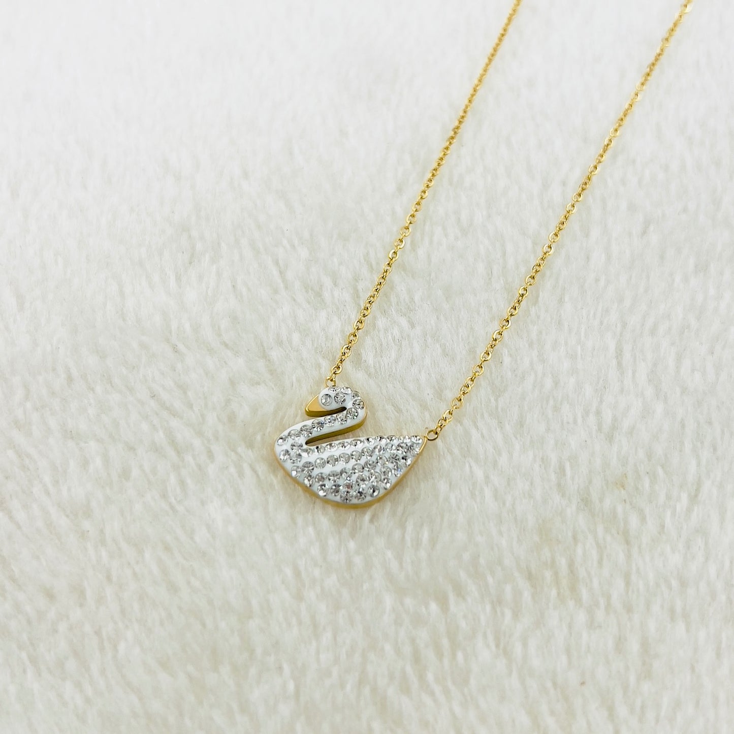 Swan Chain Necklace – Stainless Steel Locket Pendant for Girls | Mazia Fashion