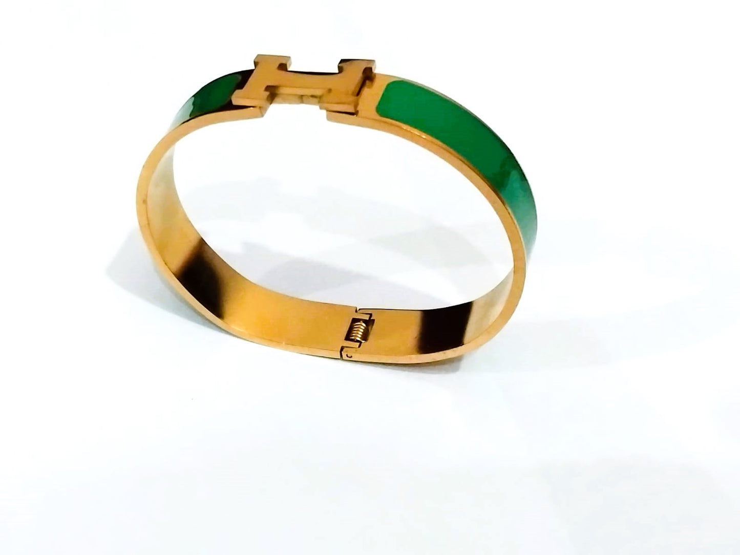 Stainless Steel H Wide Cuff Bangle Bracelet for Women & Girls – Fashion Jewelry Kara
