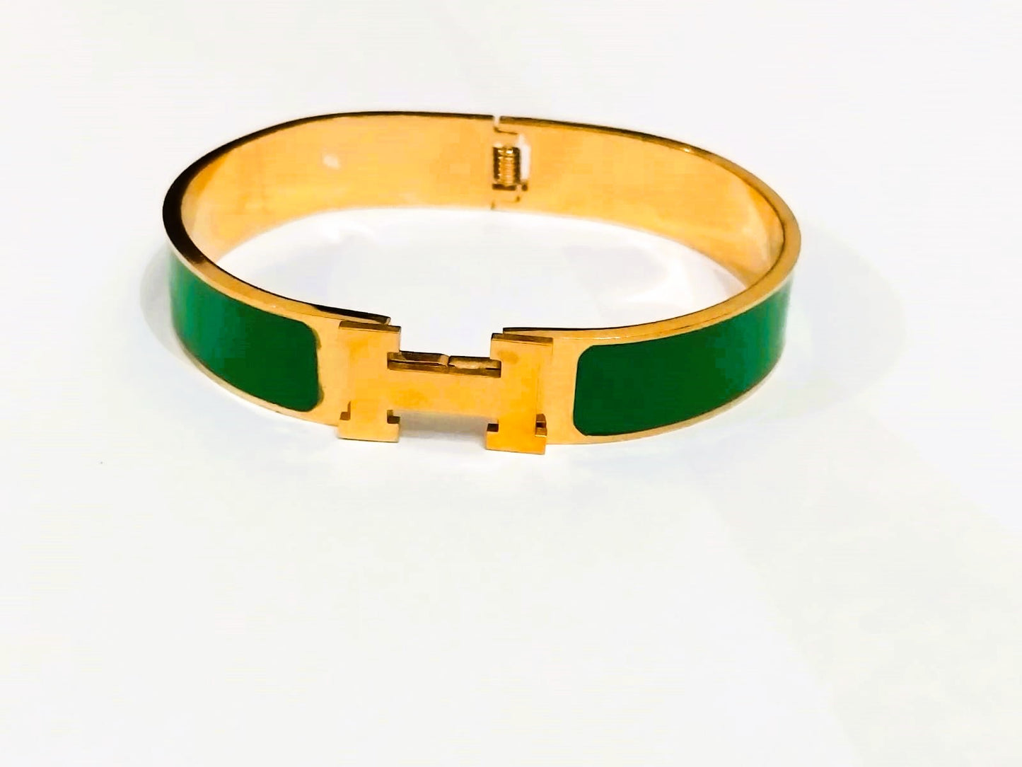 Stainless Steel H Wide Cuff Bangle Bracelet for Women & Girls – Fashion Jewelry Kara
