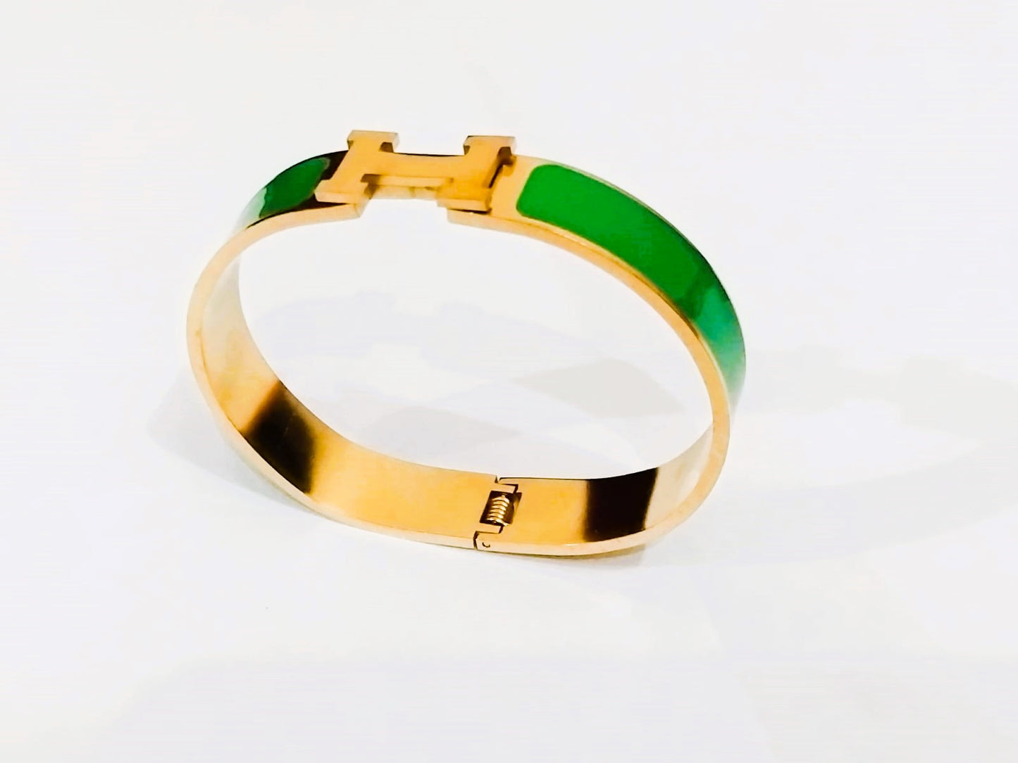 Stainless Steel H Wide Cuff Bangle Bracelet for Women & Girls – Fashion Jewelry Kara