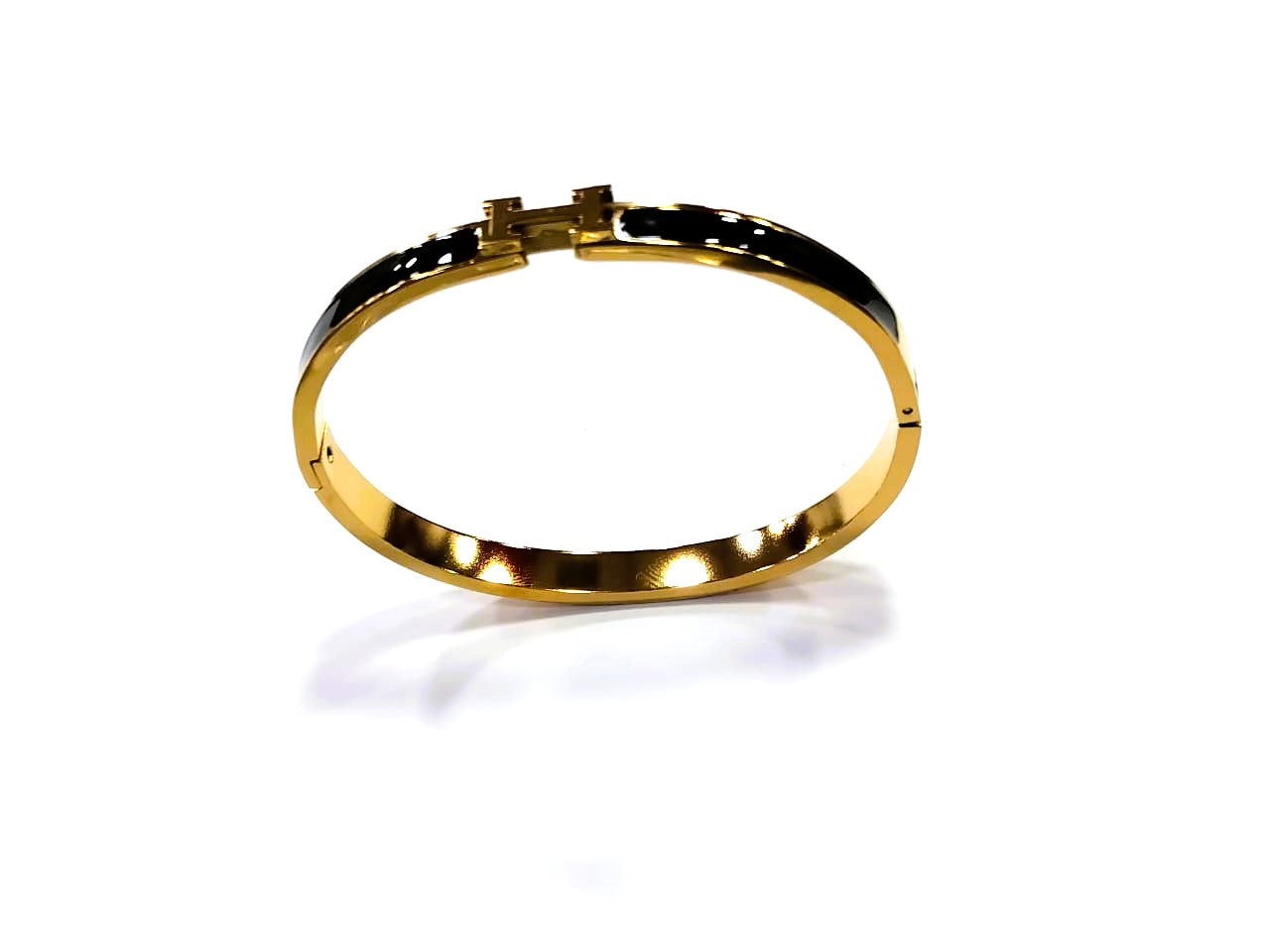 Luxury H Bracelet for Women – Stainless Steel & Natural Shell | Mazia Fashion