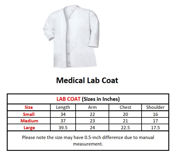 Premium Medical Lab Coat – Unisex White Coat for Doctors & Medical Students