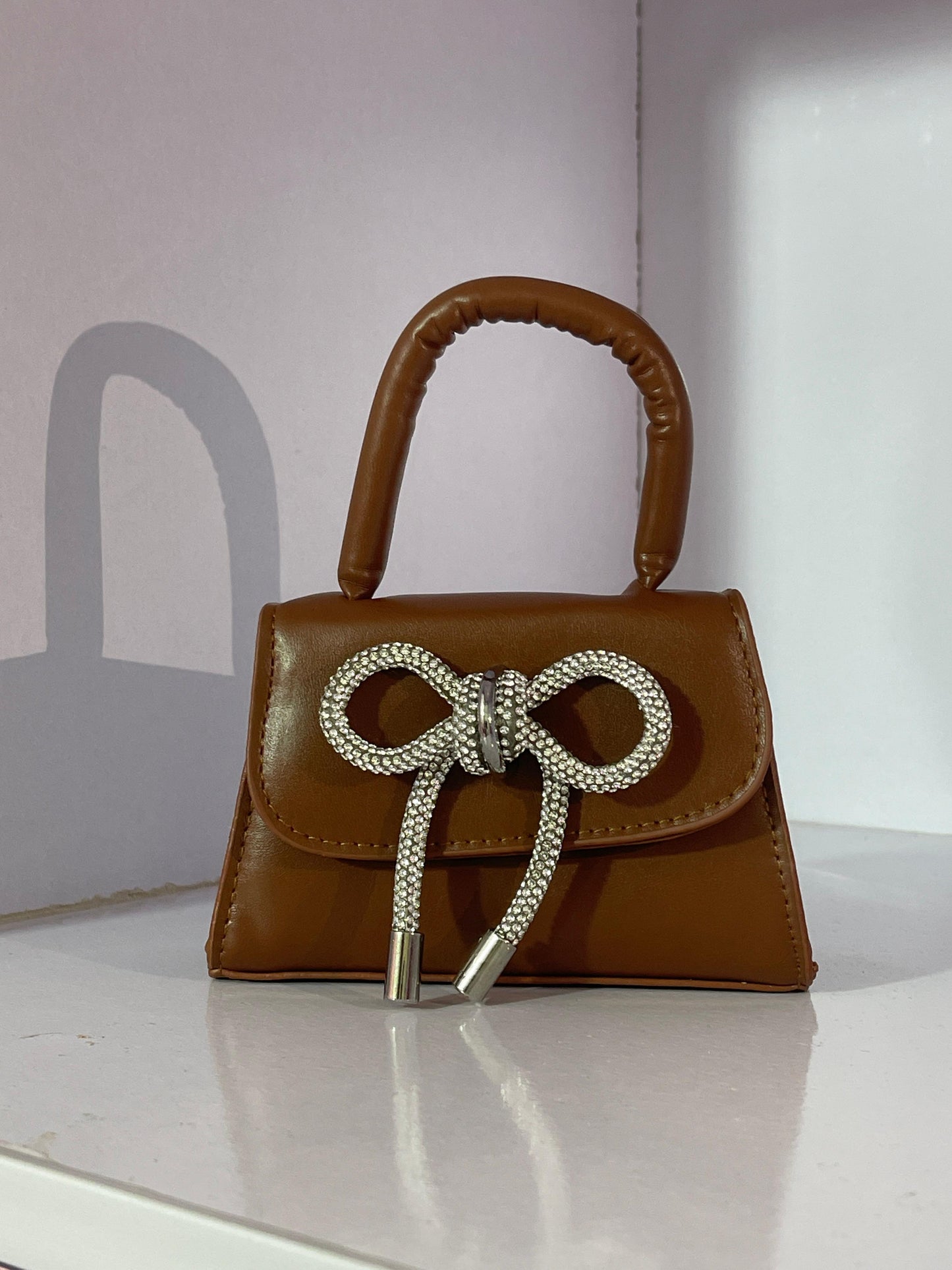 Mini Brown Designer Bag with Long Chain – High Quality Stylish Crossbody | Mazia Fashion