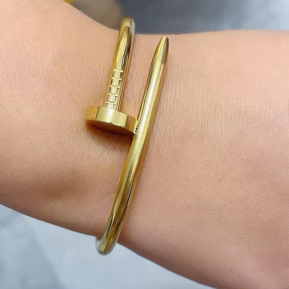 Nail Keel Design Stainless Steel Bangle for Girls – Stylish & Durable | Mazia Fashion