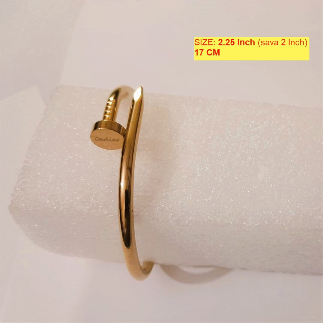Nail Keel Design Stainless Steel Bangle for Girls – Stylish & Durable | Mazia Fashion