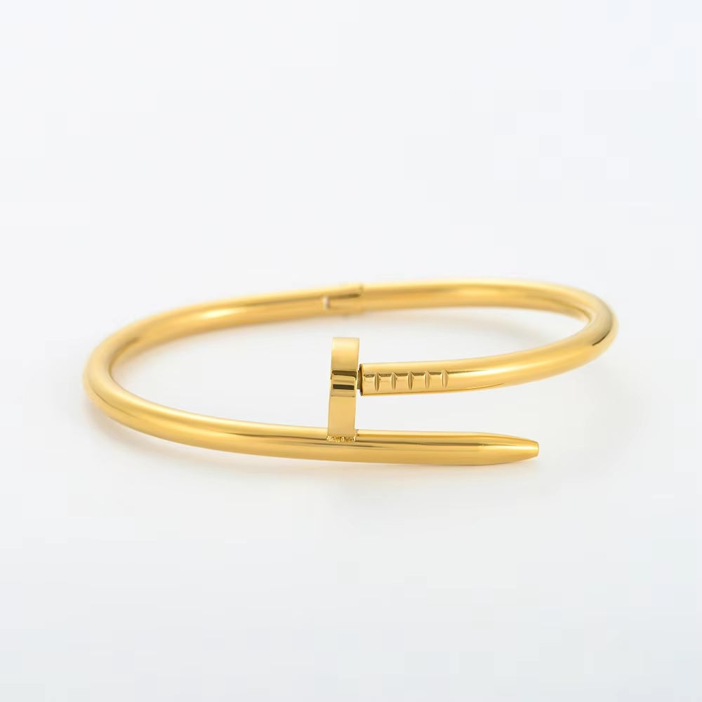 Nail Keel Design Stainless Steel Bangle for Girls – Stylish & Durable | Mazia Fashion