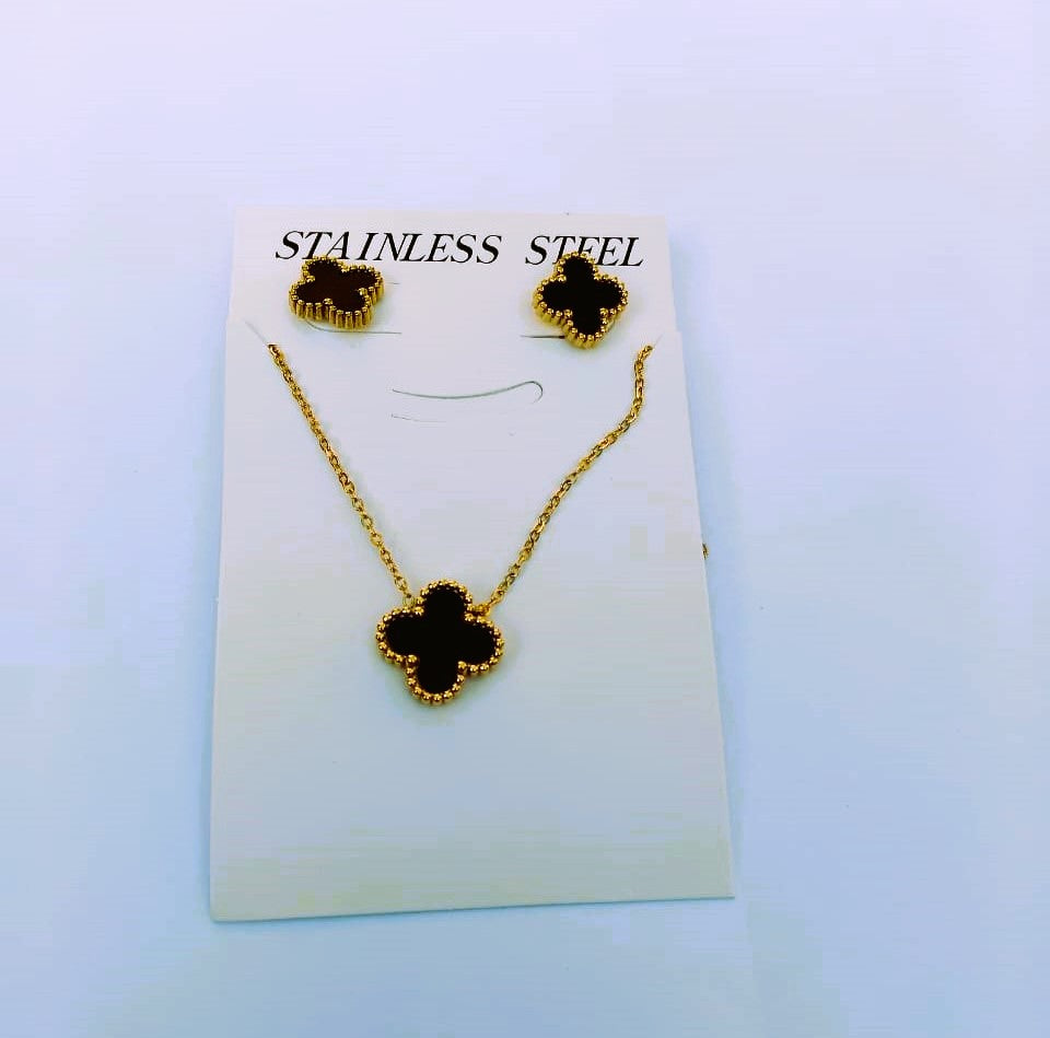 Stainless Steel Necklace and Earring Tops Set for Girls – Elegant & Durable Jewelry by Mazia Fashion