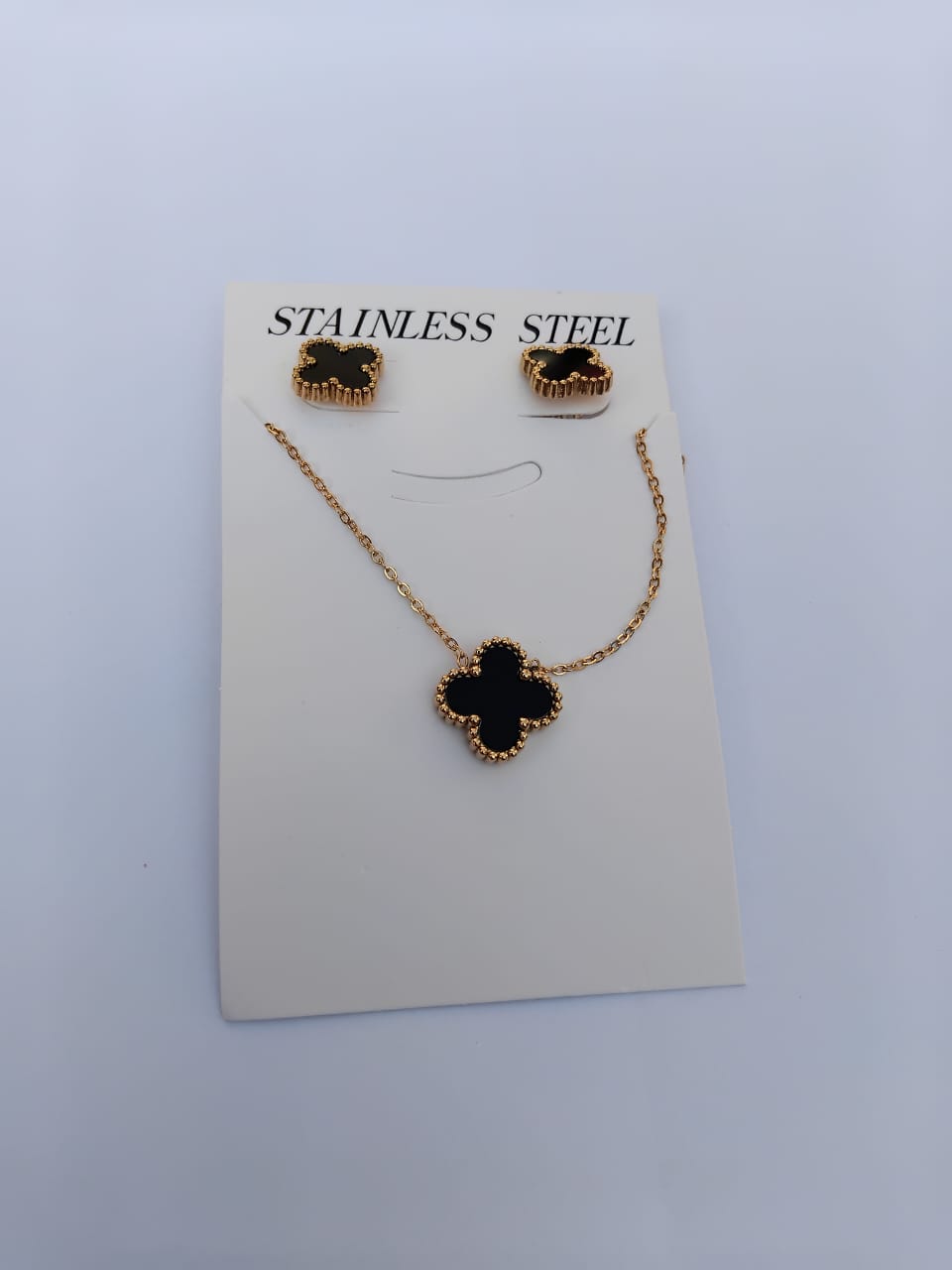 Stainless Steel Necklace and Earring Tops Set for Girls – Elegant & Durable Jewelry by Mazia Fashion
