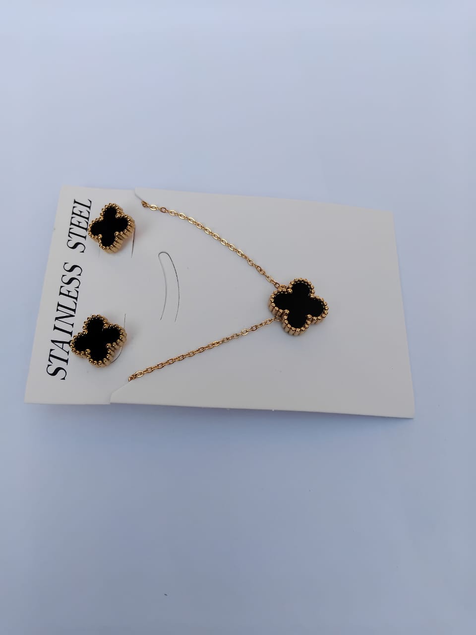 Stainless Steel Necklace and Earring Tops Set for Girls – Elegant & Durable Jewelry by Mazia Fashion