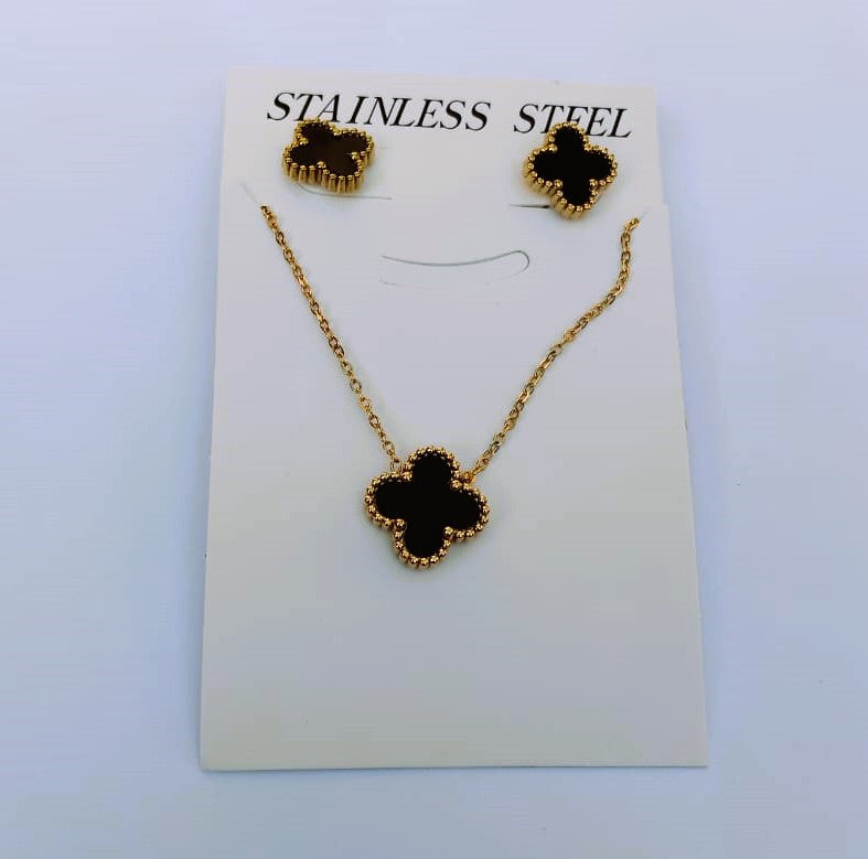 Stainless Steel Necklace and Earring Tops Set for Girls – Elegant & Durable Jewelry by Mazia Fashion