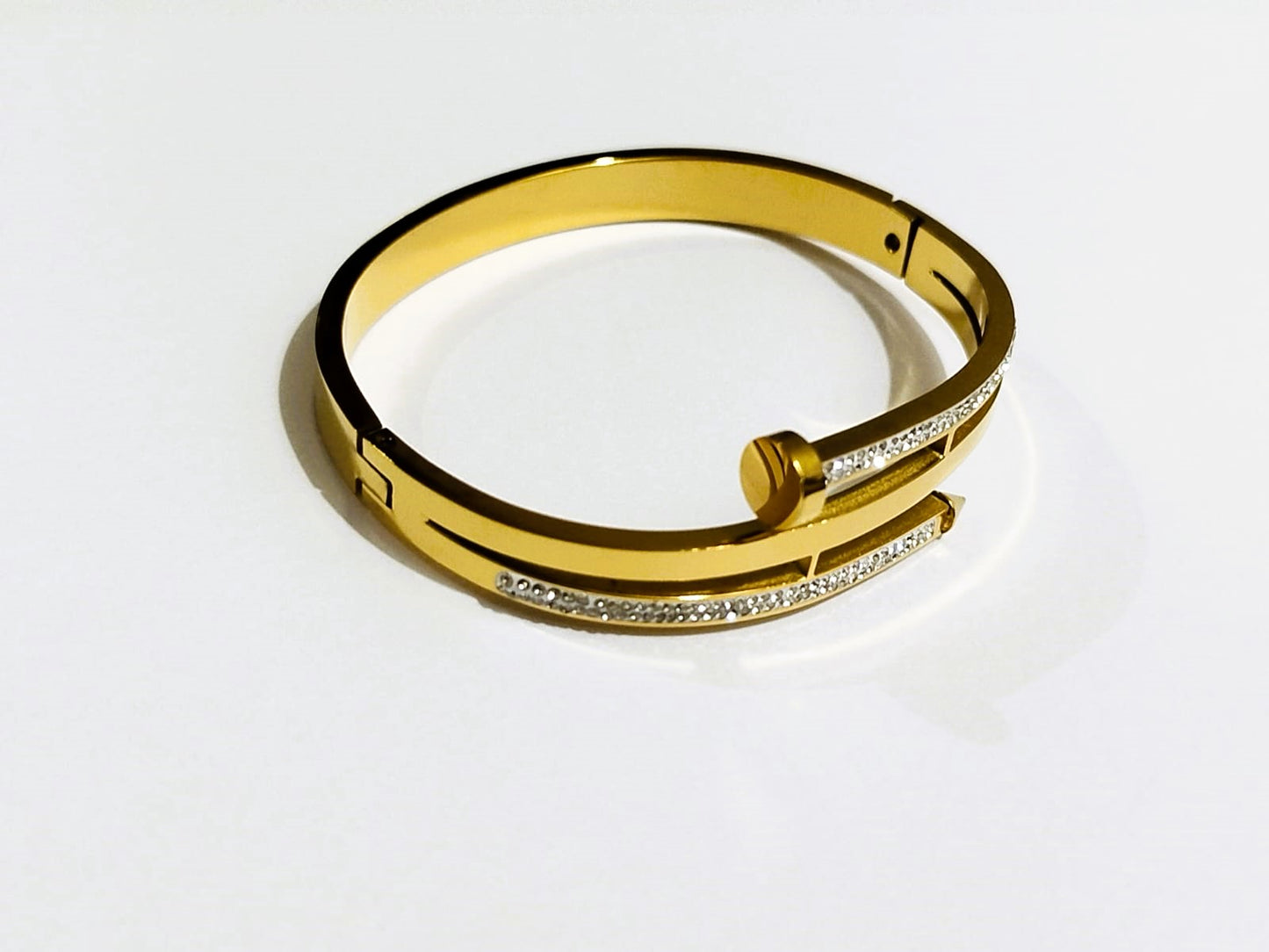 Openable Nail Keel Bangle Bracelet– Double Rinshine | Premium Stainless Steel