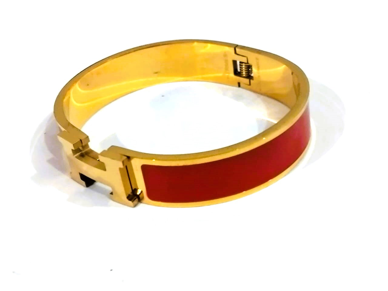 Stainless Steel H Wide Cuff Bangle Bracelet for Women & Girls – Fashion Jewelry Kara