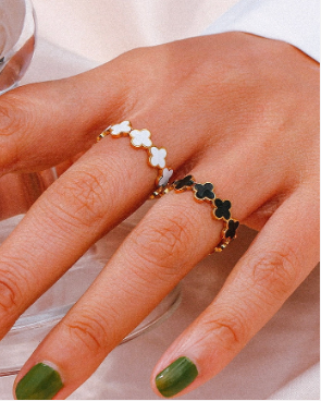 Elegant Multi Clover Ring - Stainless Steel | Mazia Fashion