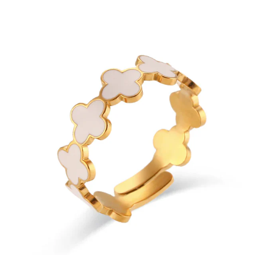 Elegant Multi Clover Ring - Stainless Steel | Mazia Fashion