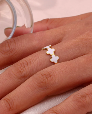 Elegant Multi Clover Ring - Stainless Steel | Mazia Fashion