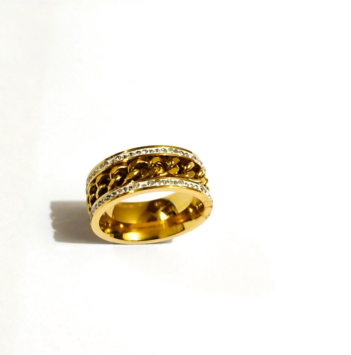 Double Zircon Dimond Zipper Ring – Bold & Elegant Statement Jewelry by Mazia Fashion
