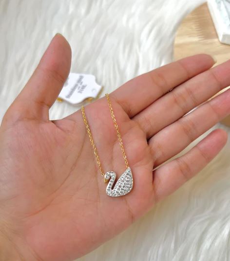 Swan Chain Necklace – Stainless Steel Locket Pendant for Girls | Mazia Fashion