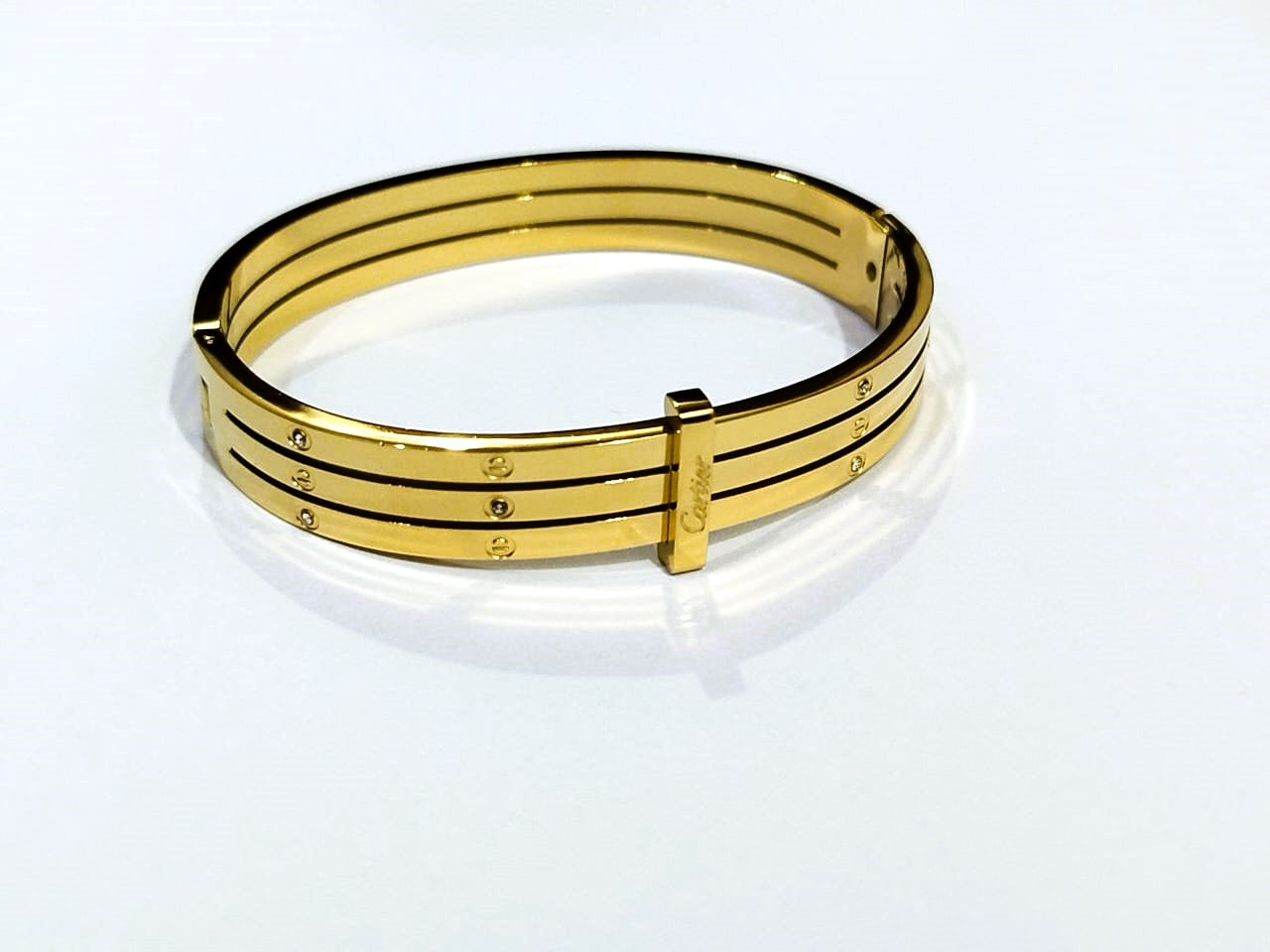 Multi-Layer Crystal Bangle – Stainless Steel Elegant Cuff for Girls | Mazia Fashion