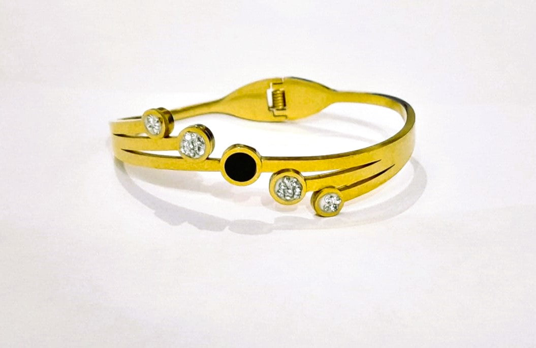 Stainless Steel Cuff Bangle - High-Quality Designer Bracelet for Girls & Women