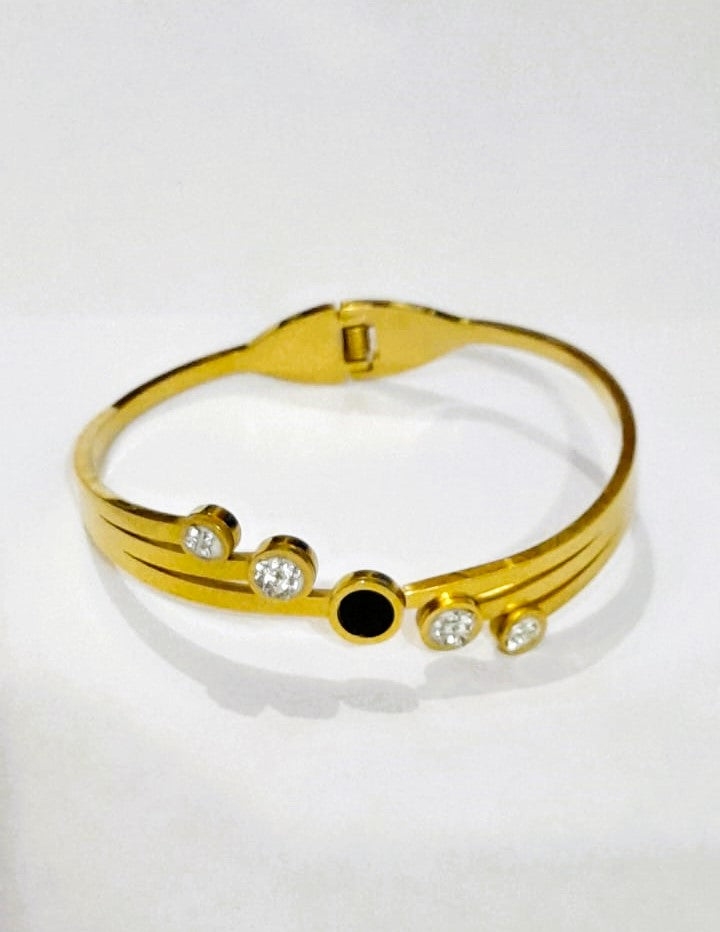 Stainless Steel Cuff Bangle - High-Quality Designer Bracelet for Girls & Women