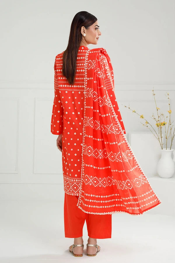 Gul Ahmed 3 Piece Unstitched Lacquer Printed Lawn Suit CL-52172 B