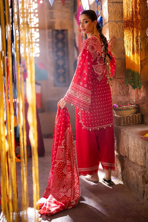 Gul Ahmed 3 Piece Unstitched Lacquer Printed Lawn Suit CL-52176 A