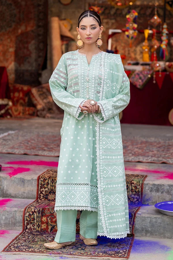 Gul Ahmed 3 Piece Unstitched Lacquer Printed Lawn Suit CL-52172 A