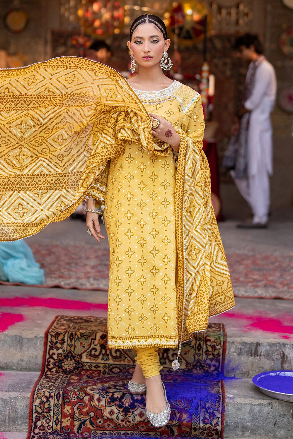 Gul Ahmed 3 Piece Unstitched Lacquer Printed Lawn Suit CL-42315 A