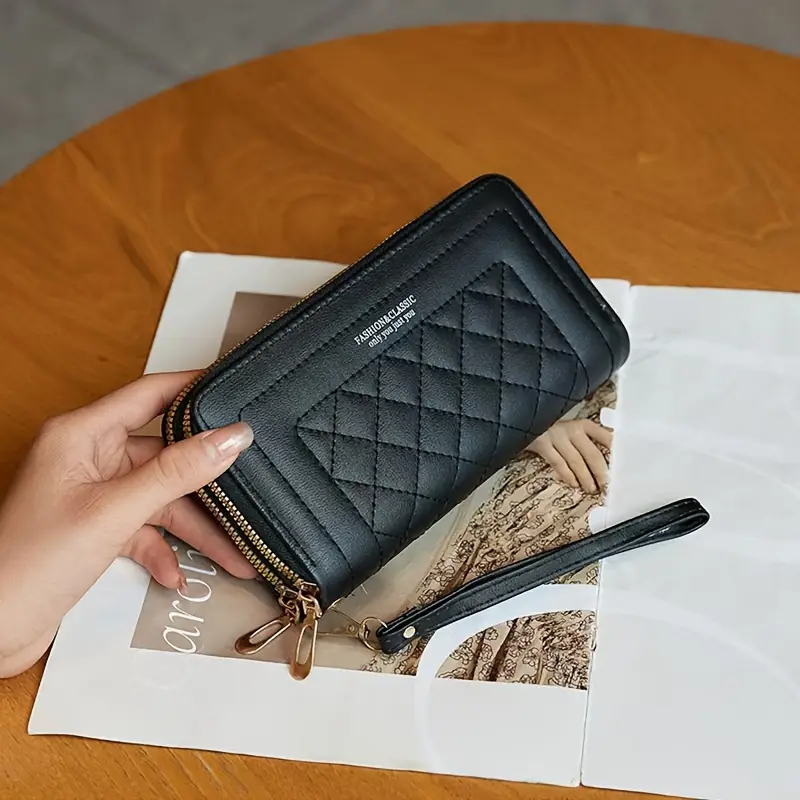 Women's Double-Layer Clutch Wallet - Portable Card Holder, Coin Purse & Phone Pouch Mazia Fashion