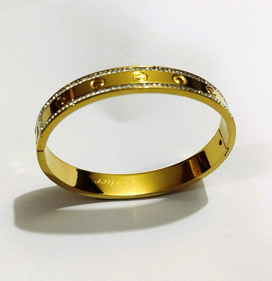 Premium Openable Golden Bangle - Stainless Steel | Elegant & Durable | Mazia Fashion