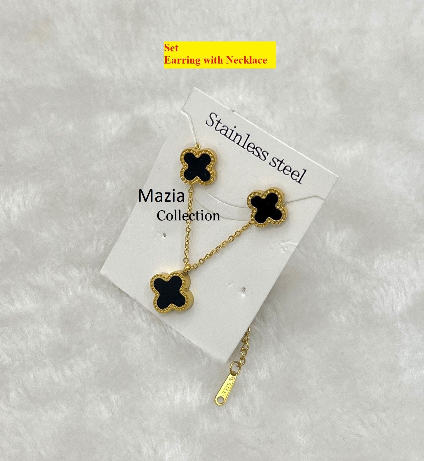 Necklace and Earring Tops Stainless Steel Set for Girls – Elegant & Durable Jewelry by Mazia Fashion
