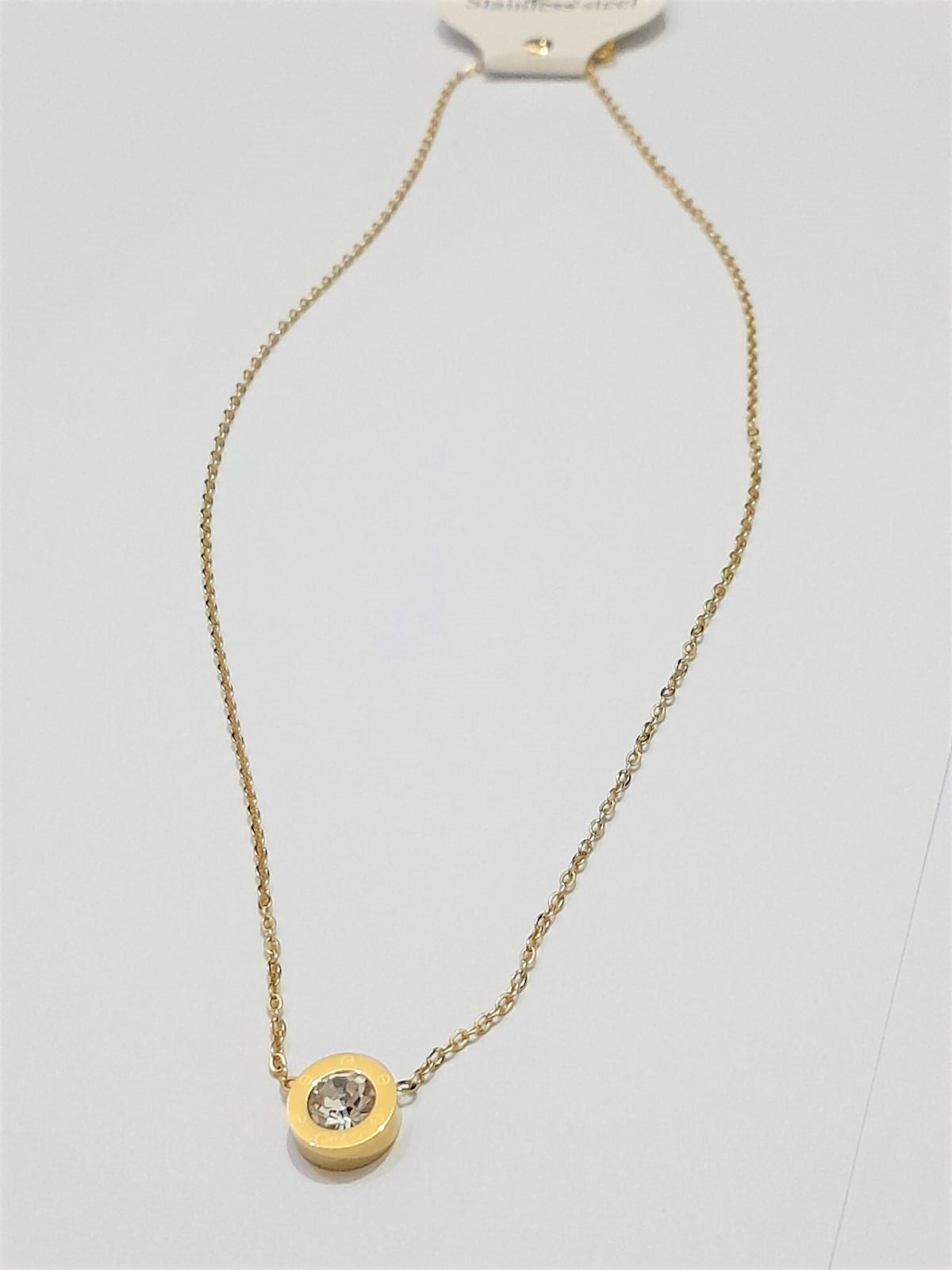 Zircon Diamond Golden Stainless Steel Necklace for Women | Mazia Fashion