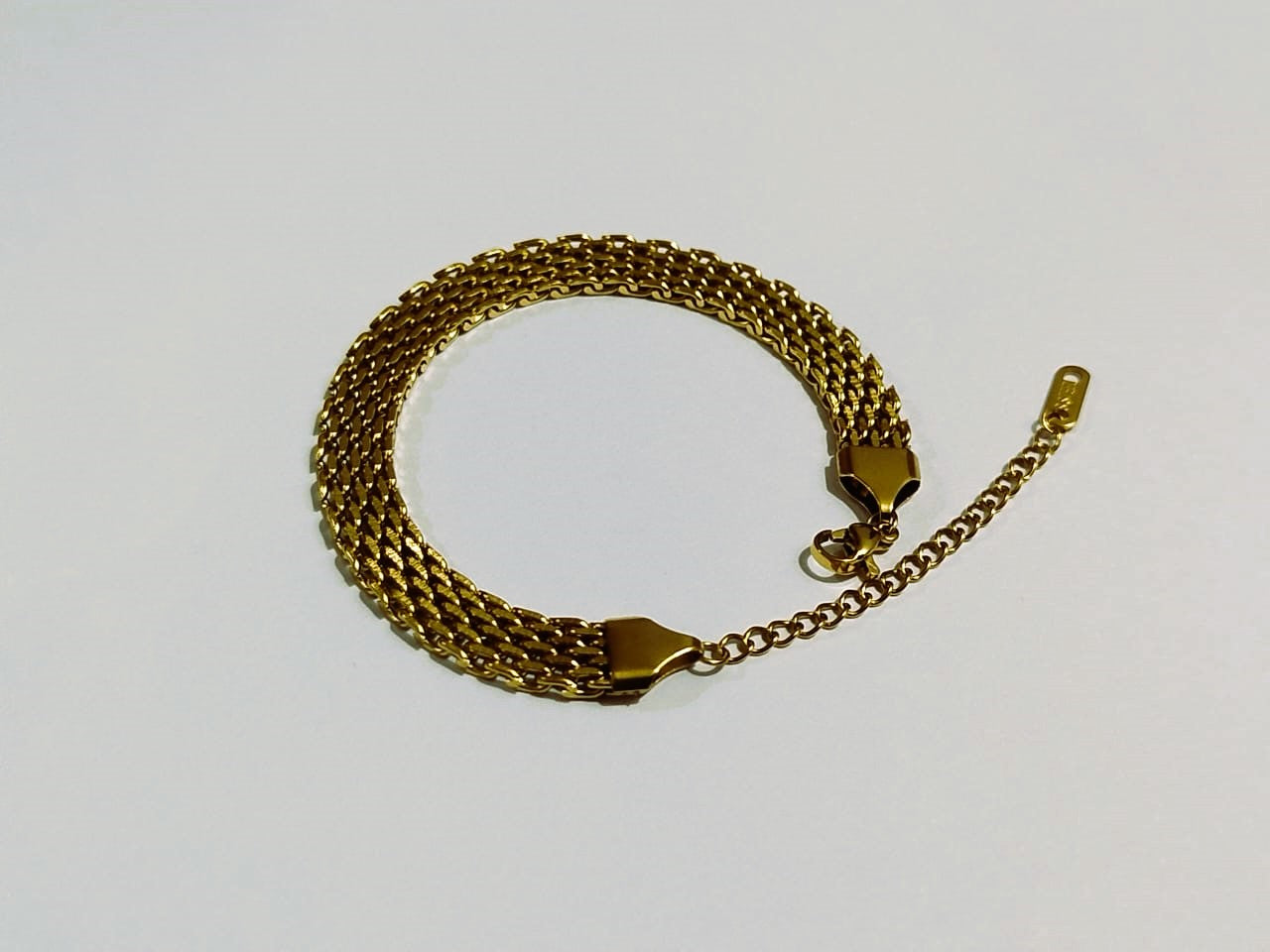 Golden Stainless Steel Chain Bracelet – Elegant & Durable | Mazia Fashion