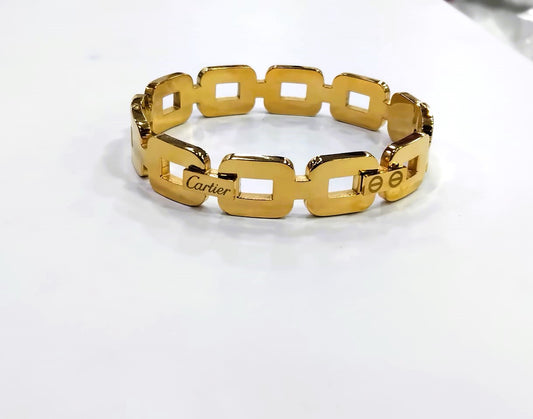 Trendy Golden Bangle – Stainless Steel Bracelet