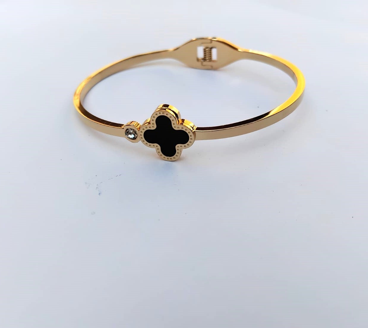 Golden Flower Bangle for Girls | Stainless Steel Bracelet