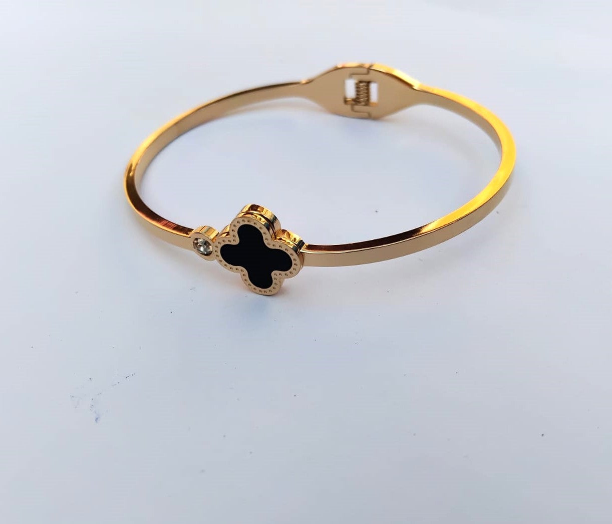 Golden Flower Bangle for Girls | Stainless Steel Bracelet