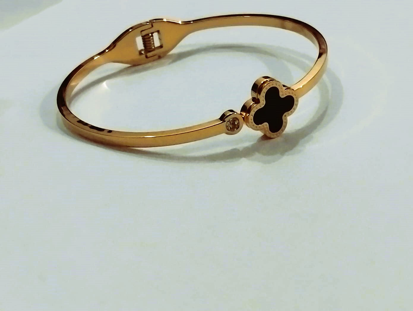 Golden Flower Bangle for Girls | Stainless Steel Bracelet