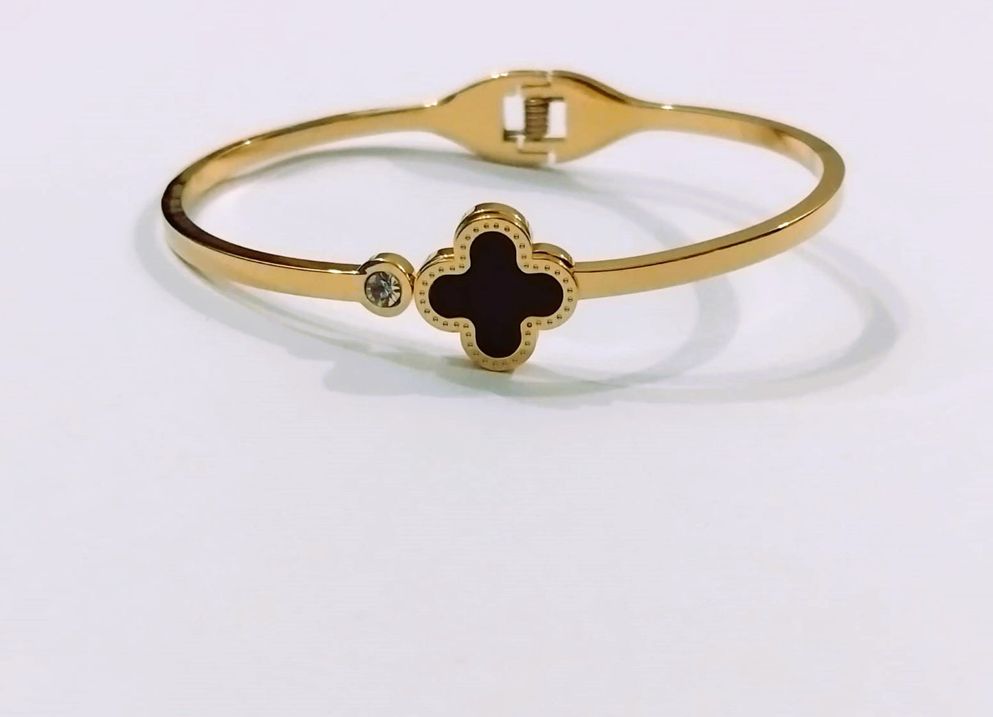 Golden Flower Bangle for Girls | Stainless Steel Bracelet