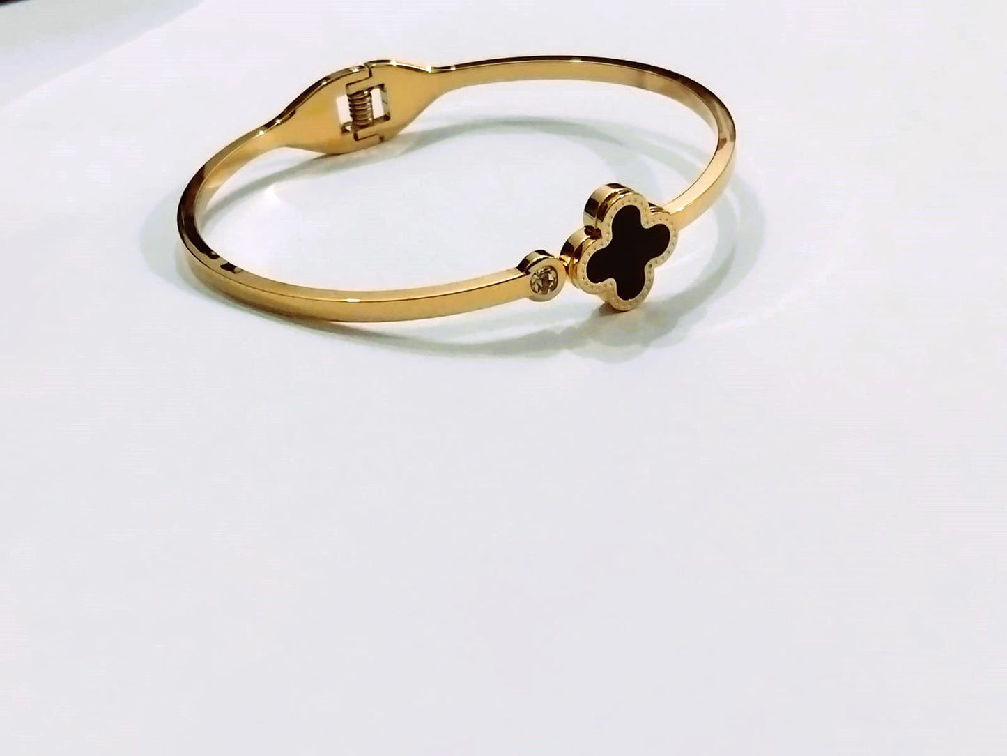 Golden Flower Bangle for Girls | Stainless Steel Bracelet