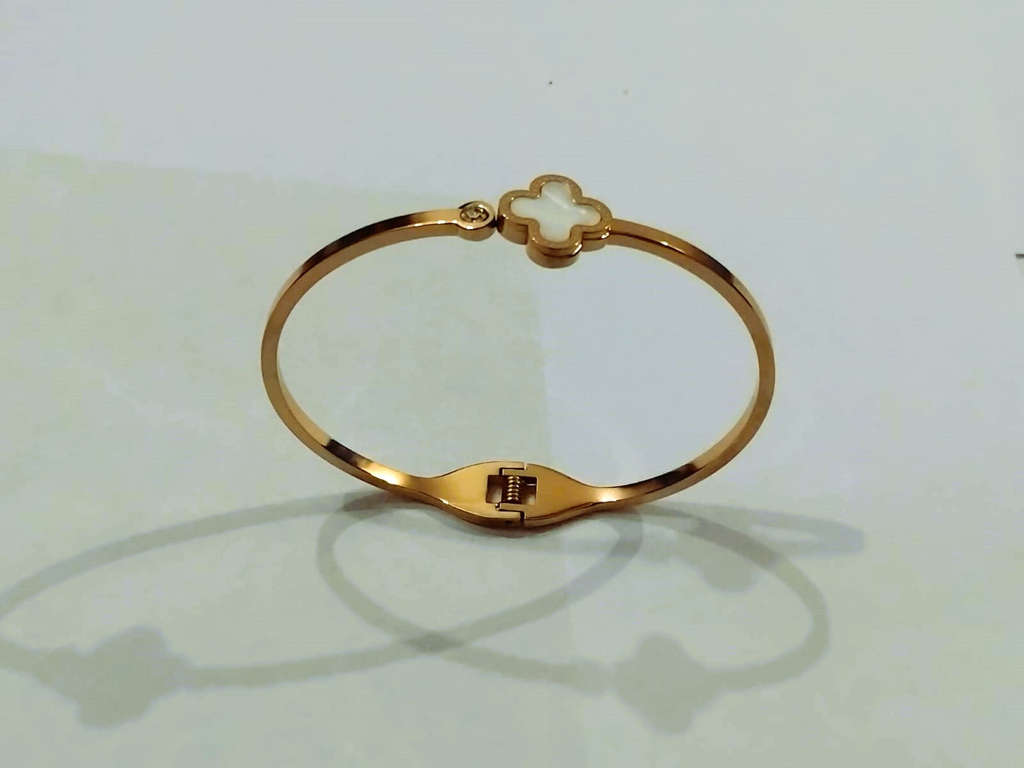 Golden Flower Bangle for Girls | Stainless Steel Bracelet