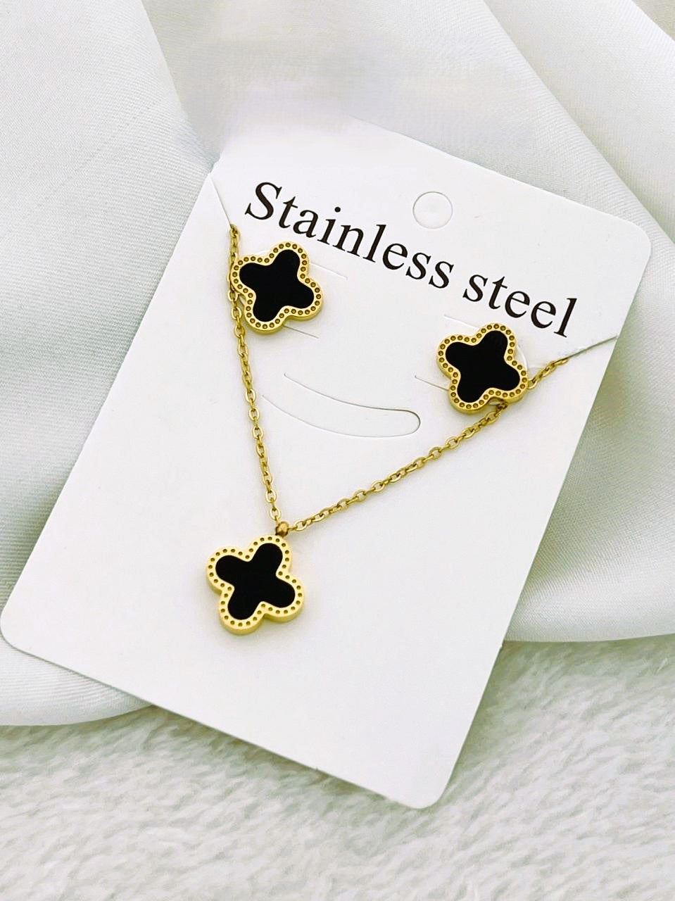 Necklace and Earring Tops Stainless Steel Set for Girls – Elegant & Durable Jewelry by Mazia Fashion