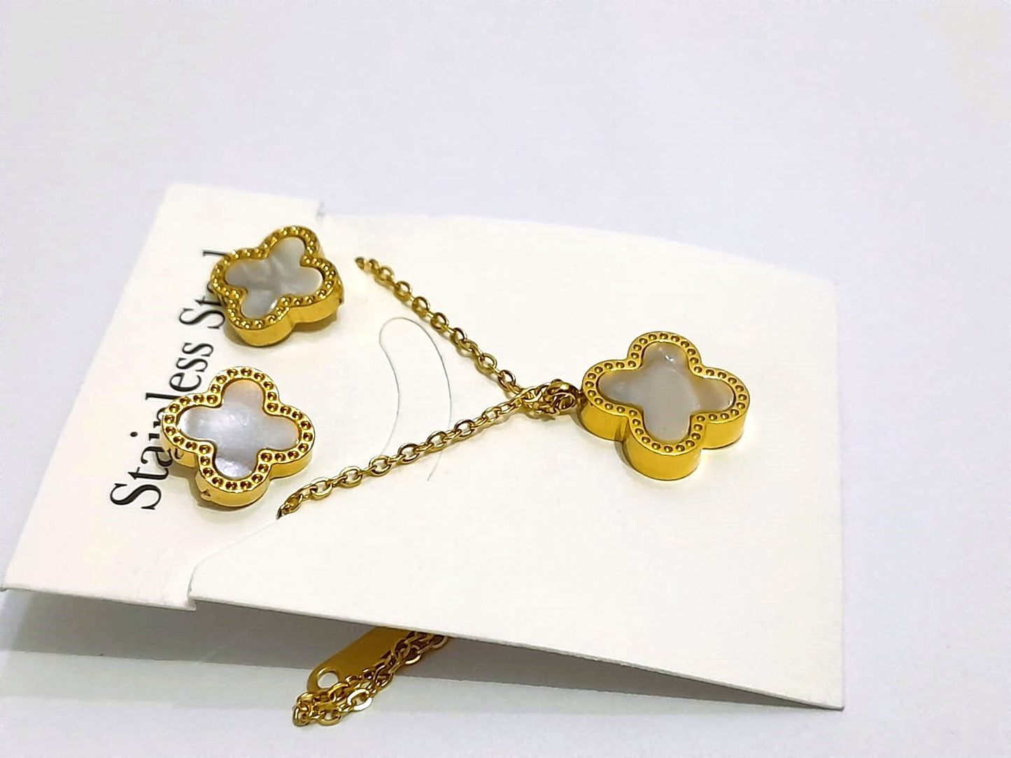 Necklace and Earring Tops Stainless Steel Set for Girls – Elegant & Durable Jewelry by Mazia Fashion