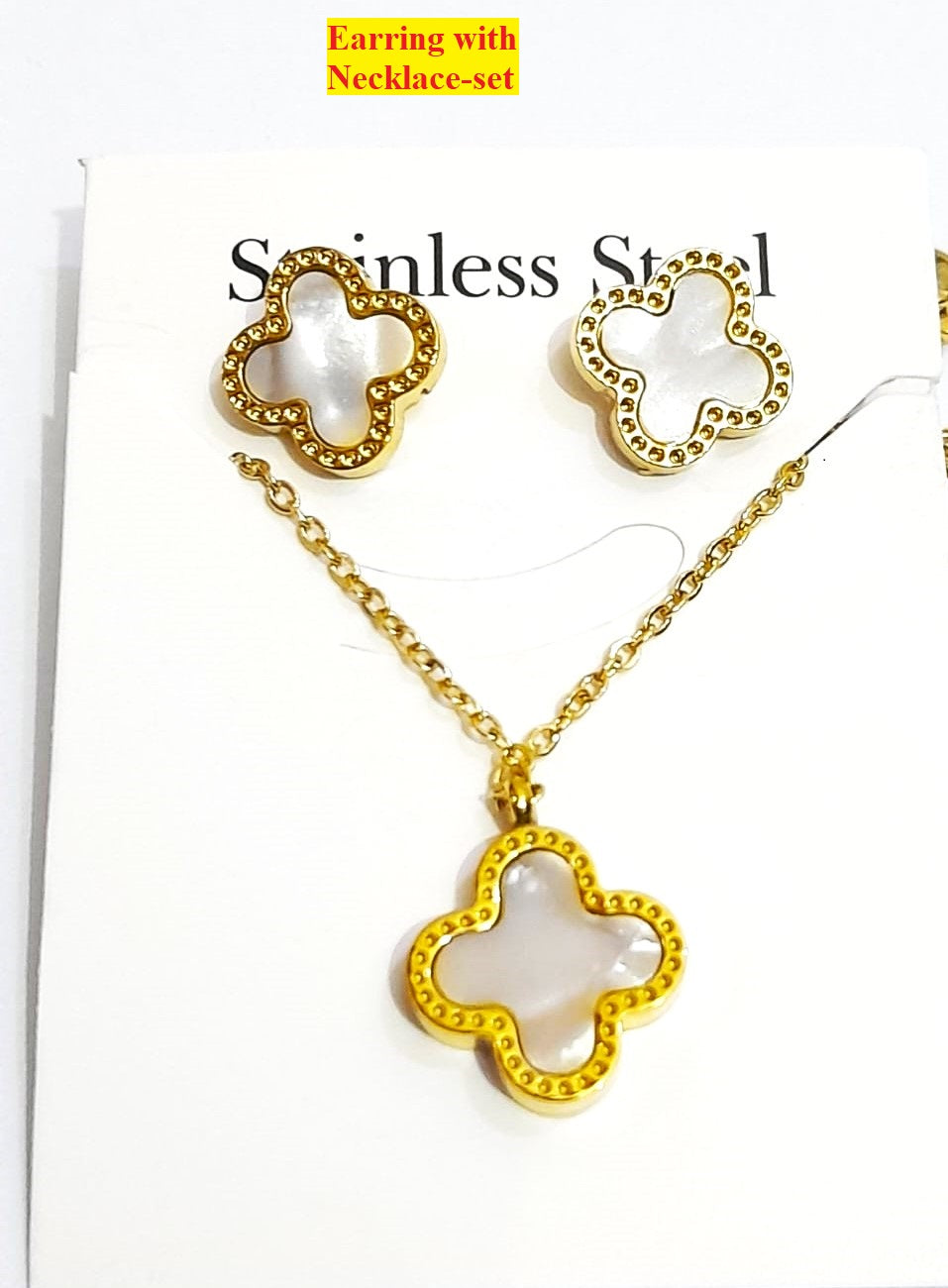 Necklace and Earring Tops Stainless Steel Set for Girls – Elegant & Durable Jewelry by Mazia Fashion