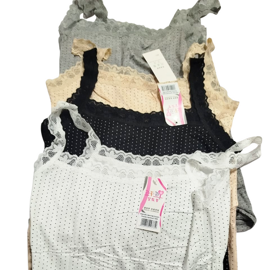 Women’s Summer Lace Camisole Tank Top – Sleeveless, Soft Cotton-Size Slim Fit | Mazia Fashion